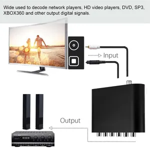 Décodeur audio HD 5.1 canaux <span class=keywords><strong>SPDIF</strong></span> <span class=keywords><strong>coaxial</strong></span> <span class=keywords><strong>vers</strong></span> 6RCA DTS AC3, amplificateur numérique <span class=keywords><strong>optique</strong></span>, convertisseur analogique DAC, <span class=keywords><strong>adaptateur</strong></span> pour TV - Product Image 5