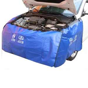 แผ่นบังโคลนรถยนต์แบบแม่เหล็กสำหรับซ่อมรถยนต์แผ่นป้องกันหนัง PU โลโก้ออกแบบได้ตามต้องการ
