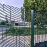 Sistemas de Cercas Metálicas de Acero Rígido, Cerca de Seguridad 358 Anti-Escalada, Ecológica, Resistente a la Oxidación, Seguridad para el Hogar, Granjas y Prisiones