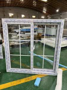 Energy Efficient Customized PVC Sliding <strong>Window</strong> with Grill Design Color <strong>Frame</strong> - Product Image 5