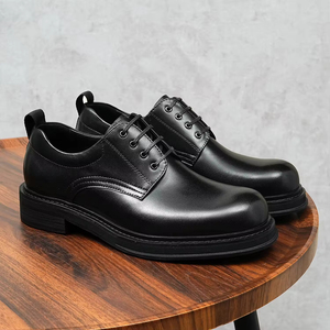 Zapatos Derby Retro Británicos para Hombre, Talla Grande, con Acabado Pulido, de Caña Alta, Formales y Casuales para Negocios, con Suela Gruesa para Aumentar la Altura, para la Temporada de Otoño - Product Image 5