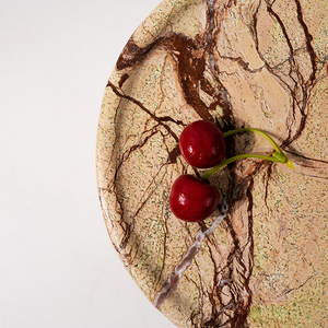 Salon hôtel Restaurant bureau blanc rond plateau de service décor à la maison plateau en marbre champignon <span class=keywords><strong>assiette</strong></span> de fruits - Product Image 6
