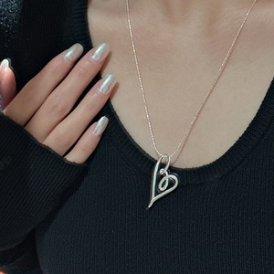 S925สร้อยคอเงินสเตอร์ลิงสไตล์ย้อนยุคสีขาวไหม้ปมแห่งความรักดีไซน์แบบเกาหลีสร้อยคอติดไหปลาร้าเซอร์คอนเซอร์โคเนียดีไซน์เฉพาะ - Product Image 3