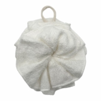 Boule éponge de lavage exfoliante en fibre de bambou biodégradable, fleurs de bain, douche