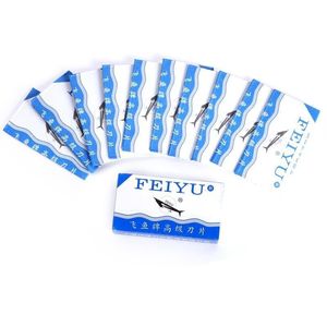 Lames de rasoir Feiyu Double Edge en acier au carbone, lot de 10, pour le rasage - Product Image 1