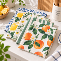 Serviettes de cuisine personnalisées Hoshom, 100% coton, imprimées numériquement en couleur, chiffons de nettoyage, torchons à thé, serviettes de table, fournisseur en gros