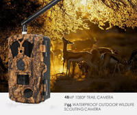 Caméra de surveillance de la faune BSTCAM 4K 48M avec connexion par points et contrôle par application WiFi, portée IR 20m/85ft, télécommande, détection de mouvement, pour extérieur