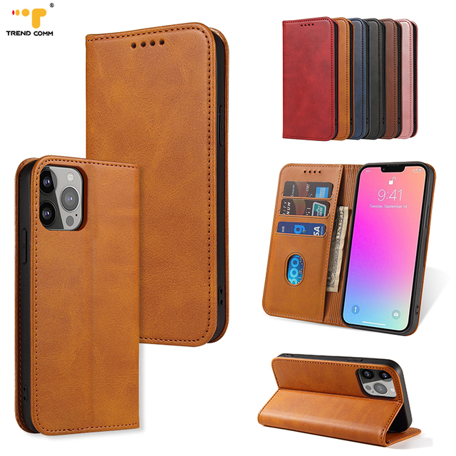 Mobile Phone Bags Flip Cover Accessories Flip Wallet Leather Case with Card Slot Holder for iPhone 8 X XS XR Max Iphones 14 13