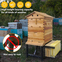 Anpassbarer Faltbarer Bienenstock-Ständer Robuste Metall-Bienenstockbasis für die Imkerei