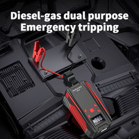 Démarreur de voiture portable 4 en 1 12V et compresseur d'air multifonction, booster de batterie au lithium, gonfleur de pneus