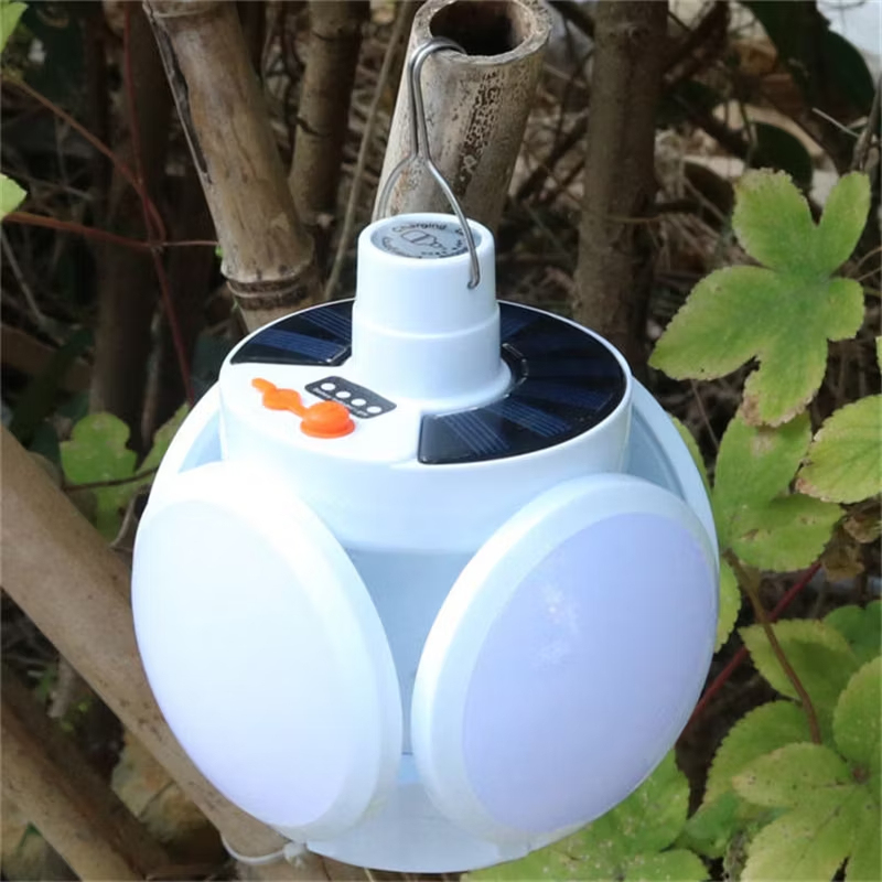 Waterproof Rechargeable Outdoor Stand LED Emergency Solar Flood Light Working Light for Stadium Construction Site Camping Hiking