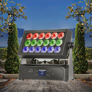ไฟติดผนังภายนอกอาคารกันน้ำ RGBWA+UV LED สำหรับตกแต่งเมือง 21x10W IP65 ควบคุมแบบไร้สาย DMX512 ไฟส่องสว่างแบบแบตเตอรี่ พร้อมรีโมท - Product Image 3