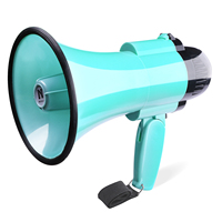 Mégaphone portable rechargeable - Haut-parleur puissant léger avec sirène, contrôle du volume et fonction musique