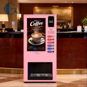 Vente en gros de <span class=keywords><strong>café</strong></span> commercial chaud/froid entièrement automatique professionnel distributeur automatique de pièces de monnaie/billets/paiement par carte de crédit Capacité de 200 <span class=keywords><strong>à</strong></span> 300 - Product Image 1