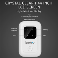 Routeur LTE Karbor MifiS++ mini routeur Wi-Fi avec carte eSIM, appareil Internet portable sans fil Wi-Fi de poche