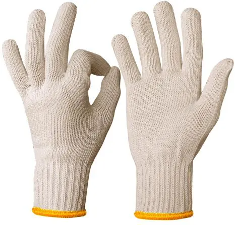 Высококачественные прочные промышленные перчатки для садоводства Guantes строительные работы Белые 100% хлопчатобумажные трикотажные перчатки для защиты рук