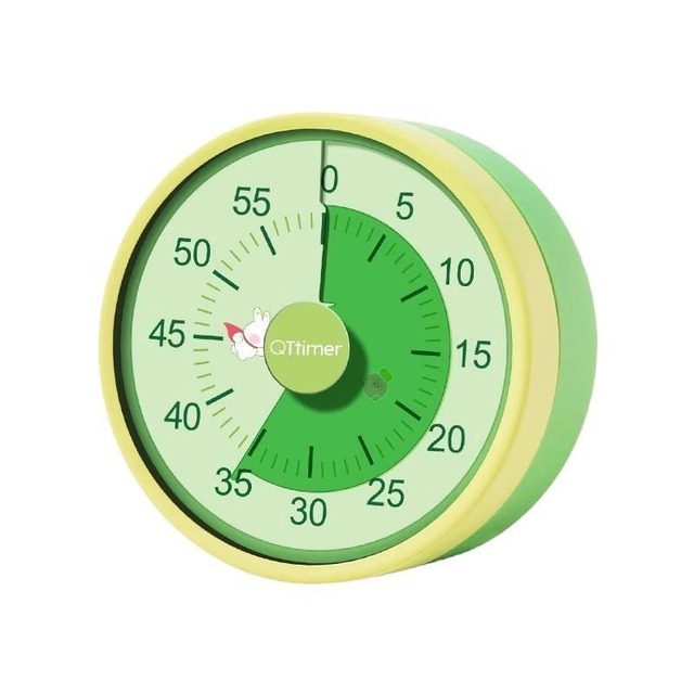 60 Minute Visual Timer for Kids Eco-Friendly Plastic Mechanical Countdown Alarm Multifunctional for Cooking in Kitchen