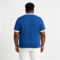 T-shirts pour hommes OEM de haute qualité 500g, style streetwear du Guangdong, pull géométrique tricoté lourd et respirant pour le printemps