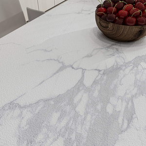 Meskubai Trắng Thiêu Kết Đá Gốm Đánh Bóng Tráng Men Slab Bảng Top Sứ Đá Cẩm Thạch Bóng Slab Thiêu Kết Đá Gạch - Product Image 3