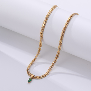 Collar con colgante de acero inoxidable caliente, cadena de suéter de oro de 18 quilates para mujer, regalo de joyería de moda - Product Image 1