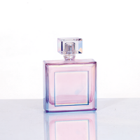 Flacons de parfum carrés en verre dégradé personnalisés en usine, 50-400 ml, avec logo personnalisé, contenants de parfum vides fabriqués en Chine