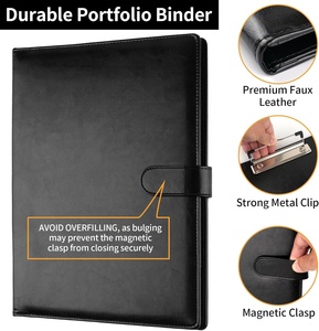 Porte-documents professionnel en similicuir avec presse-papiers, classeur <span class=keywords><strong>et</strong></span> bloc-notes format A4/Letter pour la rédaction de <span class=keywords><strong>CV</strong></span> - Product Image 6