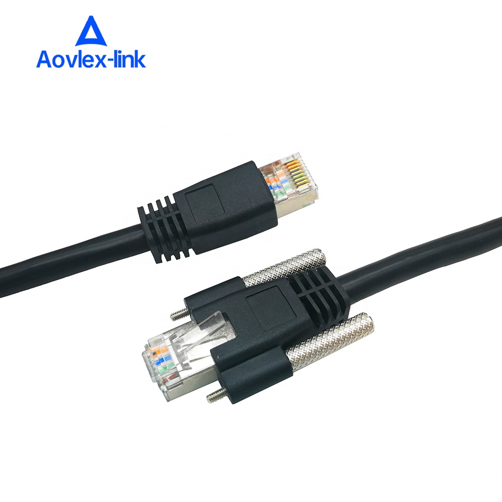 Кабель для камеры Cat6 Cat7 Ethernet с винтовым замком и цепью gige Vision