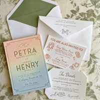 Servicio de Personalización de Tarjetas de Felicitación para Bodas en Pequeñas Cantidades, Sobres, Tarjetas de Respuesta, Tarjetas de Programación, Papel Elegante con Relieve Personalizado