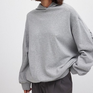 เสื้อฮู้ดดี้ทรงบอมเบอร์แบบหนา สไตล์สตรีทเรโทร ล้างสีแบบแอซิดวอช สีซีดจาง 100% ผ้าฝ้าย ทรงโอเวอร์ไซส์ ไหล่ตก  รับสกรีนโลโก้ตามสั่ง  สินค้ามาใหม่ - Product Image 3