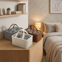 Panier de rangement divisé avec poignée, pliable en forme de cube, multi-usages pour chambre à coucher, marque Jiayi