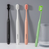 Brosse à dents souple pour adultes, couleur bonbon, avec fil spiralé, prix de gros, emballage individuel pour usage domestique