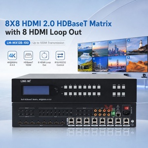 Commutateur matriciel <span class=keywords><strong>HDMI</strong></span> 2.0 HDBaseT 8x8 4K60 <span class=keywords><strong>444</strong></span> HDR Dolby Vision avec extension 70M 100M et sortie en boucle <span class=keywords><strong>HDMI</strong></span> - Product Image 1