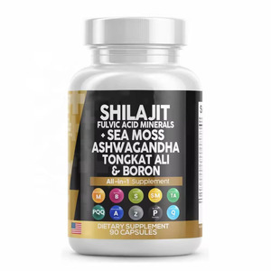 Premium Shilajit capsule Himalayan complesso mare muschio Ashwagandha potenziatore di energia per gli uomini donne antiossidante per le donne in gravidanza - Product Image 1
