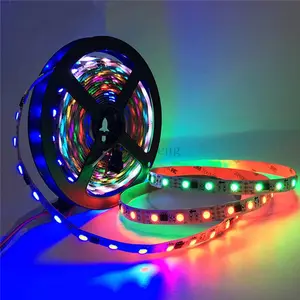 60LEDs/M สีขาวสีดำ Pcb อีพ็อกซี่เรซิ่นที่เต็มไปด้วย WS2815ไฟ Led Strip DC12V IP68แอดเดรสสี RGB 5เมตรรีล30LEDs