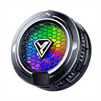 Ventilateur de refroidissement magnétique U-JIE COOBILE pour téléphone, avec lumières RGB, pour jeux mobiles, streaming en direct, compatibilité universelle, grande surface
