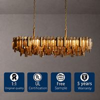 Lustre linéaire de luxe RHOEM pour salon, villa, lustre en verre, éclairage intérieur, décoration, éclairage pour la maison