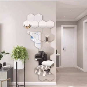 <span class=keywords><strong>ECOLIVING</strong></span> Espejo de pie de cuerpo entero Art Deco con marco flotante y borde delgado, decoración para el hogar, Pascua - Product Image 1