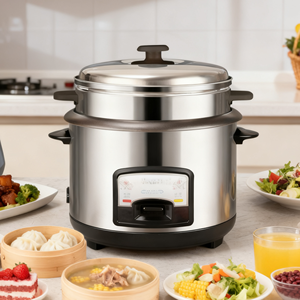 Cuisinière à riz électrique portable automatique en acier inoxydable avec revêtement céramique antiadhésif, capacité 1,1-2L, appareil de cuisine de luxe - Product Image 5