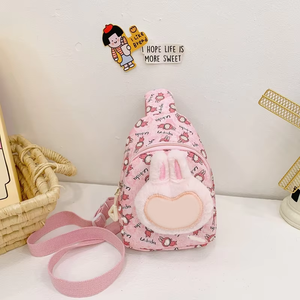 Kawaii Kids Sling <strong>Bags</strong> Fashionable Cute Crossbody Shoulder <strong>Bags</strong> Zipper Portable Travel Chest <strong>Bag</strong> Girls HAONNA Nylon Wholesale - Product Image 2