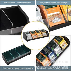 <b>Tea</b> Bag Storage Rack Rectangular Stackable Desktop Organizer For <b>Tea</b> Coffee Bags - Product Image 4
