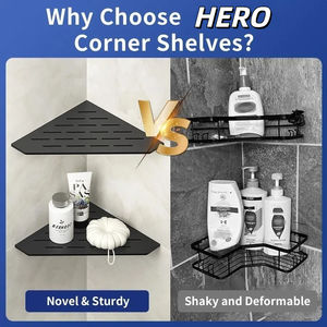 Nouvelle arrivée, étagère de rangement triangulaire murale moderne résistante à la <span class=keywords><strong>rouille</strong></span>, en acier inoxydable 304, étagère d'angle pour salle de bain sans perçage - Product Image 6