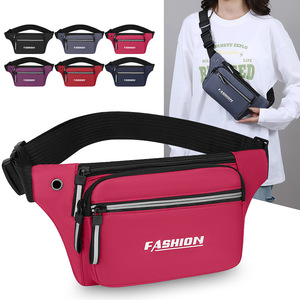 Sac de taille de sport à la mode, sac de course portable en tissu Oxford bleu foncé avec fermeture éclair pour hommes et femmes, course à pied en plein air, cyclisme - Product Image 5