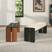 Banc de fin de lit moderne et simple en bois massif, tabouret à chaussures pour entrée de salon, mobilier de maison