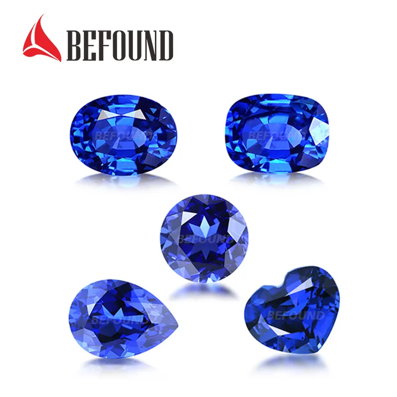 8x10mm 4 Ct Oval Lab düzenlendi kraliyet mavi safir elmas kesim Lab grown mavi safir taş