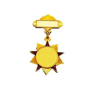 空白通用金属荣誉奖章设计个性化会徽企业标志奖章胸前纪念奖章