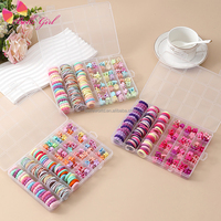 Ensemble d'accessoires pour cheveux de style mixte BELLEWORLD 148 pièces avec boîte transparente et pinces pour cheveux bébé fille mignonne fleur étoile bandes pour cheveux