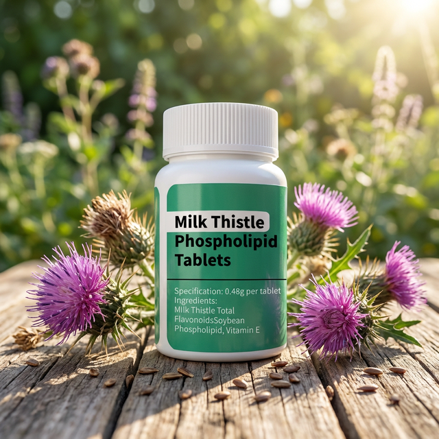 OEM Private Label Milk Thistle Phospholipid Tablets 0.48g Total Flavonoids Vitamin E Compound Liver & Lipid Wellness Supplement