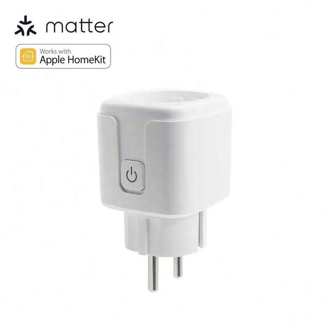 Matter Over Wifi Homekit Smart App Remote Control EU Socket Plug Work with Alexa and google Home