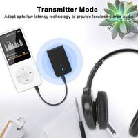 PIX-LINK Adaptador de audio inalámbrico 2 en 1 de 3,5mm Transmisor y receptor 2 en 1 con función ESTÉREO