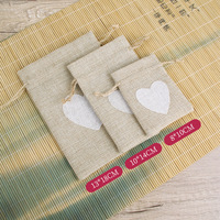 Sacs en toile de jute multicolores 10x14cm avec cordon de serrage, pochettes en forme de cœur pour bonbons, cadeaux, Saint-Valentin, mariage, fête, sacs d'emballage, logo personnalisable